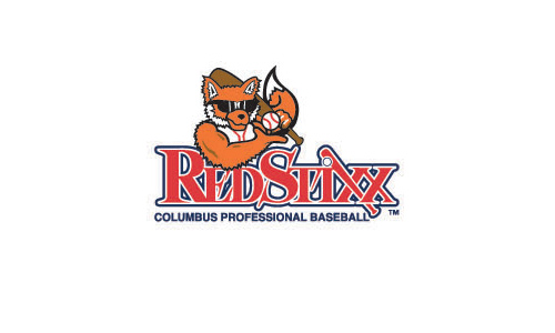 REDSTIXX，棒球俱樂部的LOGO設(shè)計(jì)，加上卡通熊圖案，紅色為主體色