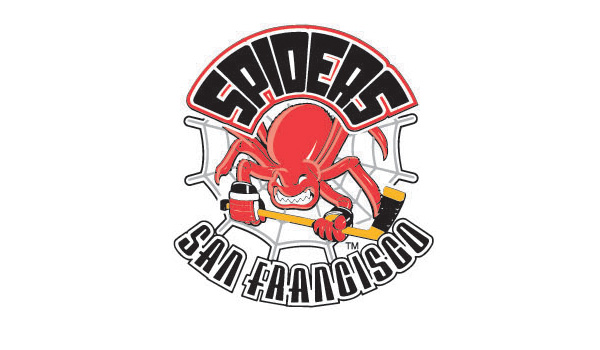 以紅色的蜘蛛為圖形，上下分別設(shè)計了弧形的字母元素為LOGO創(chuàng)意設(shè)計