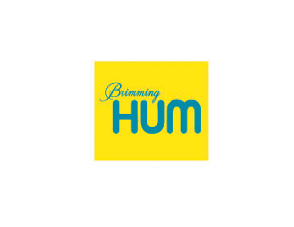 HUM企業(yè)LOGO設(shè)計方案直接采用了字母與正方形的黃色色塊搭配！