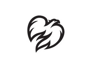 飛翔的鳳凰抽象圖標(biāo)設(shè)計
