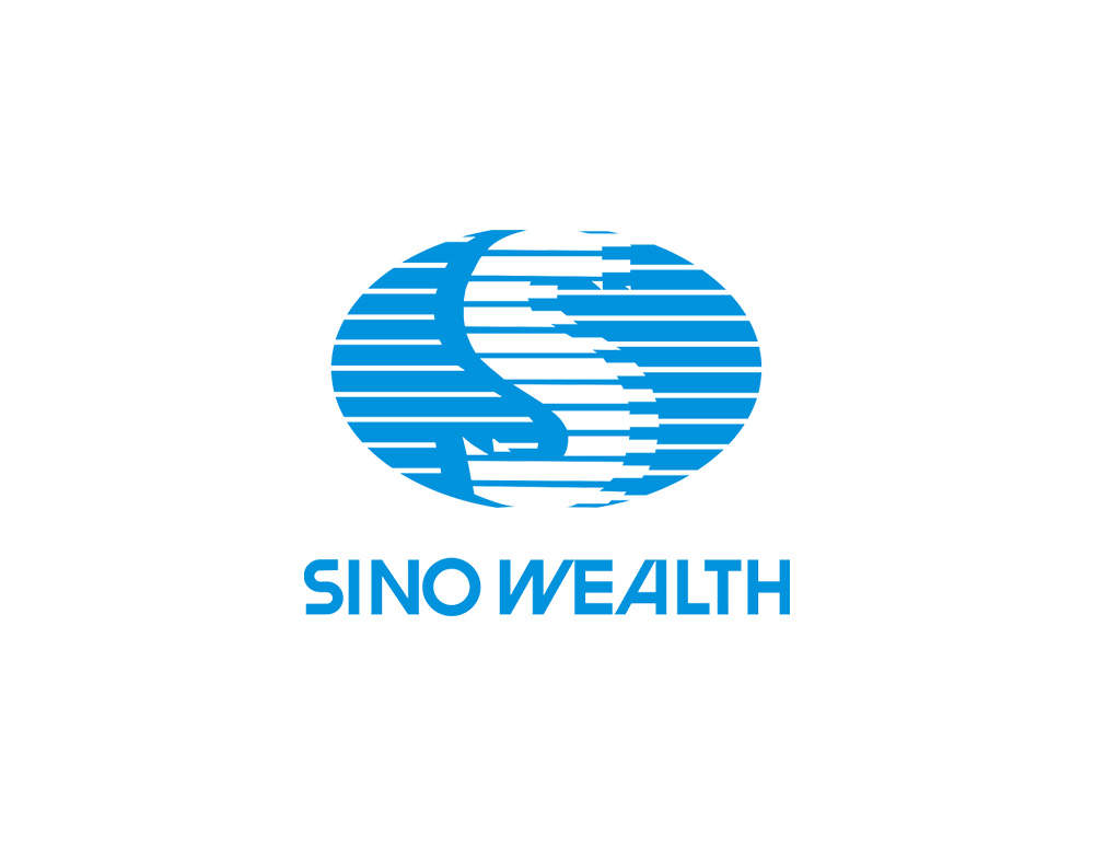 中穎電子logo設(shè)計是以品牌SINO WEALTH的首字母S與地球相結(jié)合