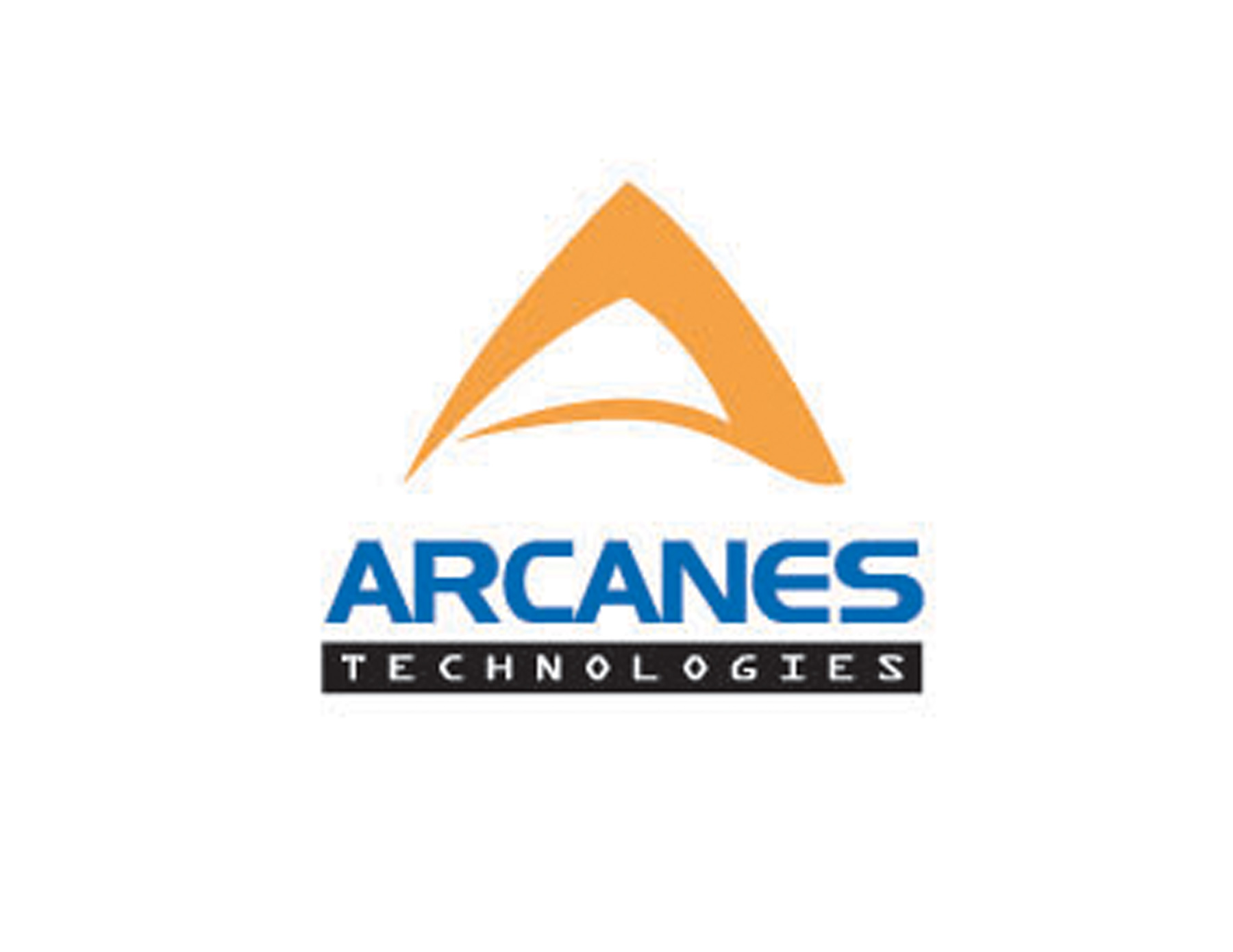 ARCANES投資公司logo創(chuàng)意以金色的A字母為主體圖案，配合品牌全稱(chēng)簡(jiǎn)潔易記。