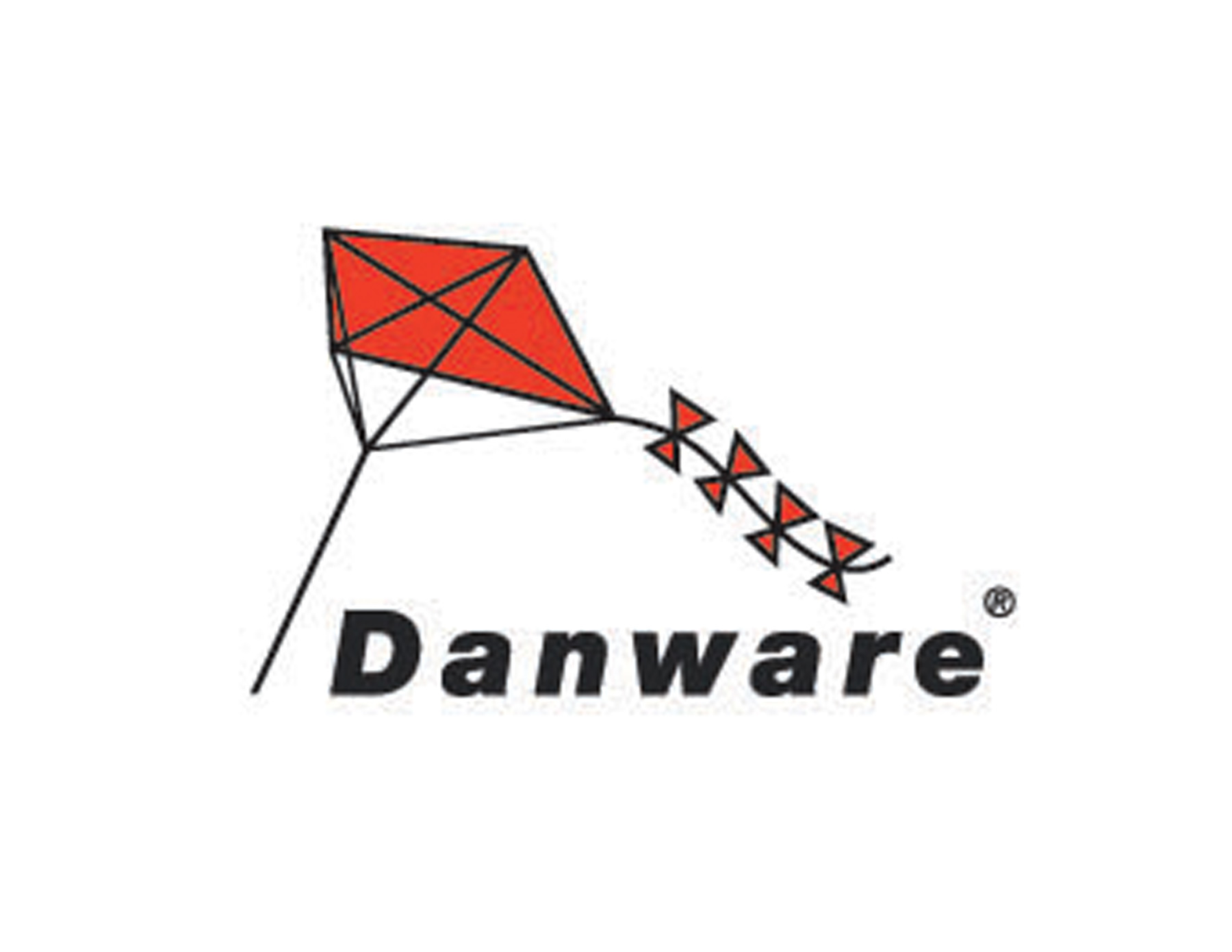 Danware風(fēng)箏品牌用放飛的風(fēng)箏為LOGO形象，簡潔形象的突出產(chǎn)品特征。