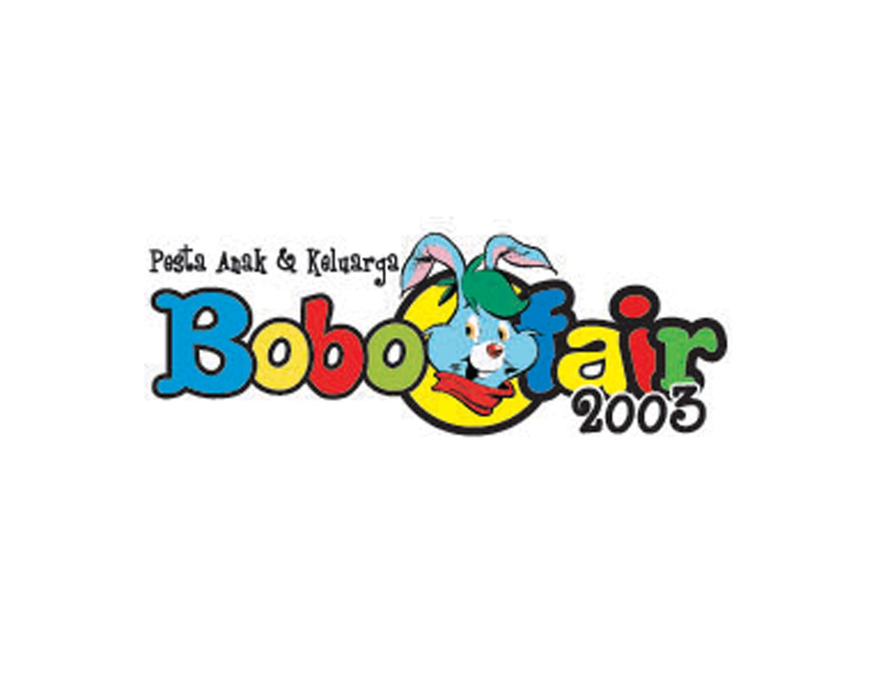 Boboair幼兒園LOGO設計以卡通兔子形象和卡通字體來呈現