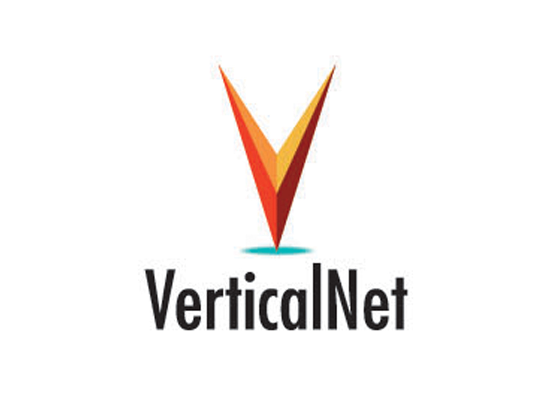 VerticalNet互聯(lián)網(wǎng)科技公司LOGO設(shè)計(jì)以V字母為創(chuàng)意，通過立體雕刻的風(fēng)格增強(qiáng)視覺感。