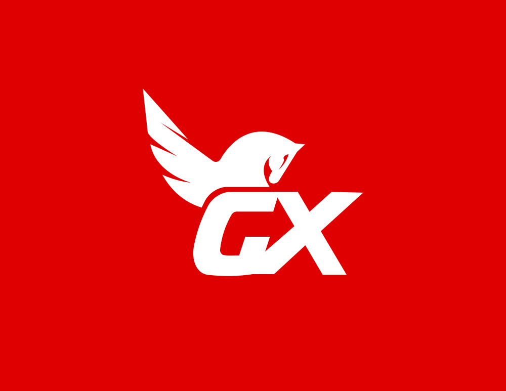 冠驍?shù)乜惫旧虡?biāo)設(shè)計(jì)以字母GX為主體結(jié)構(gòu)